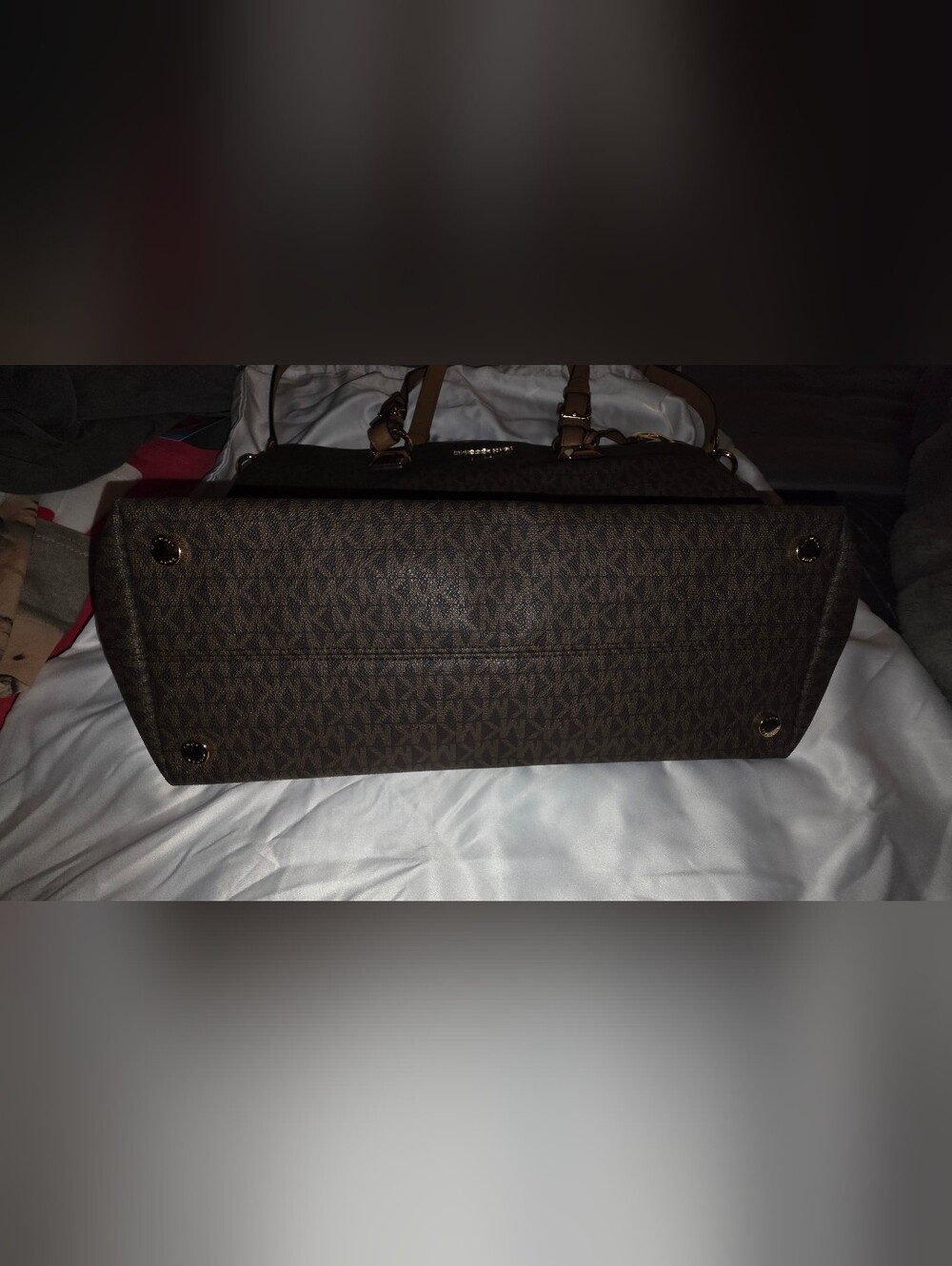 Michael Kors Brown Logo Multi-use Tote with Tan Trim - Picture 2 of 12